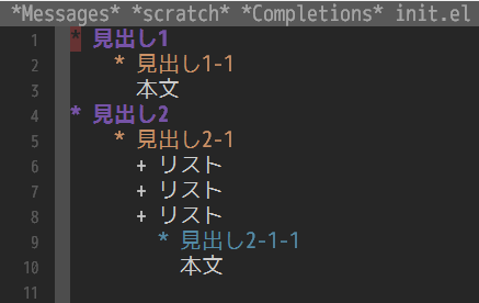 org-mode設定サンプル01