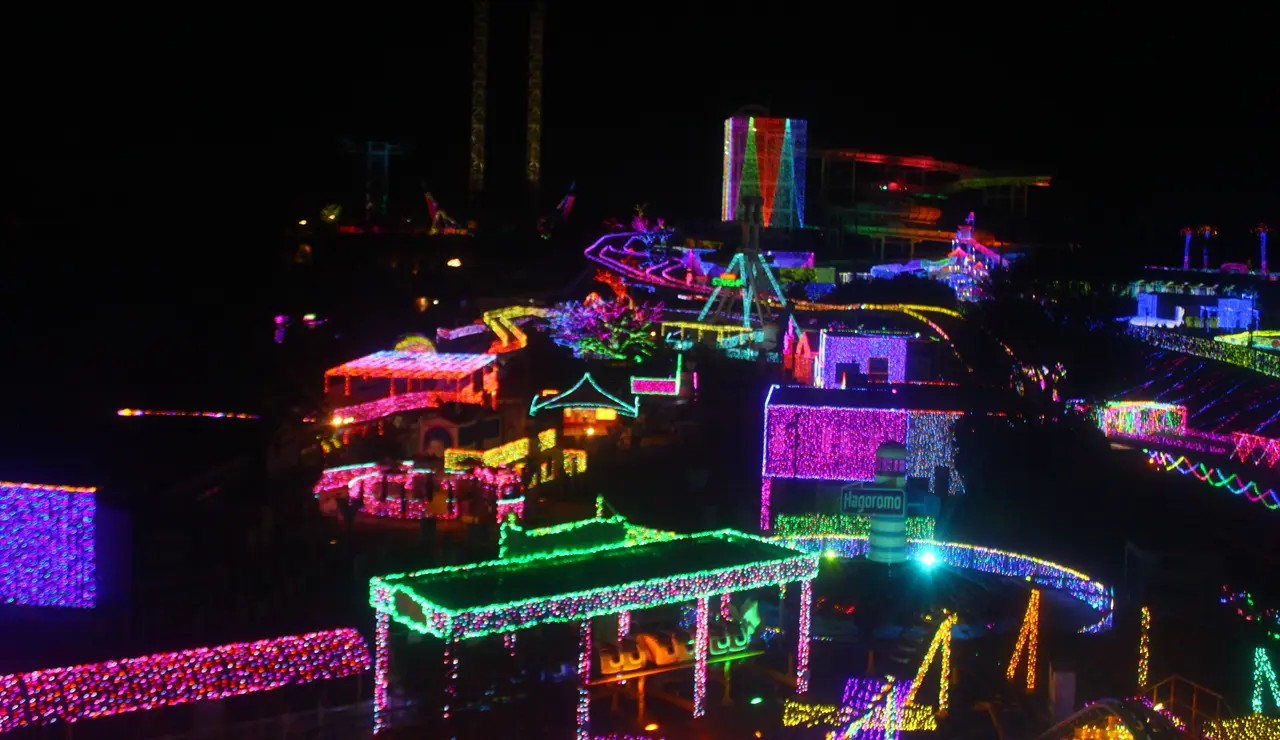 よみうりランド　ジュエルミネーション　スカイシャトル（ゴンドラ）からの景色