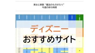 ディズニー　混雑予想・待ち時間・プライオリティパス終了時間まとめ　おすすめサイト