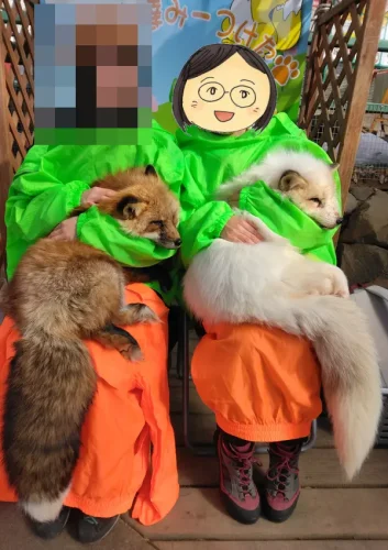 宮城蔵王キツネ村 抱っこ体験（1000円）